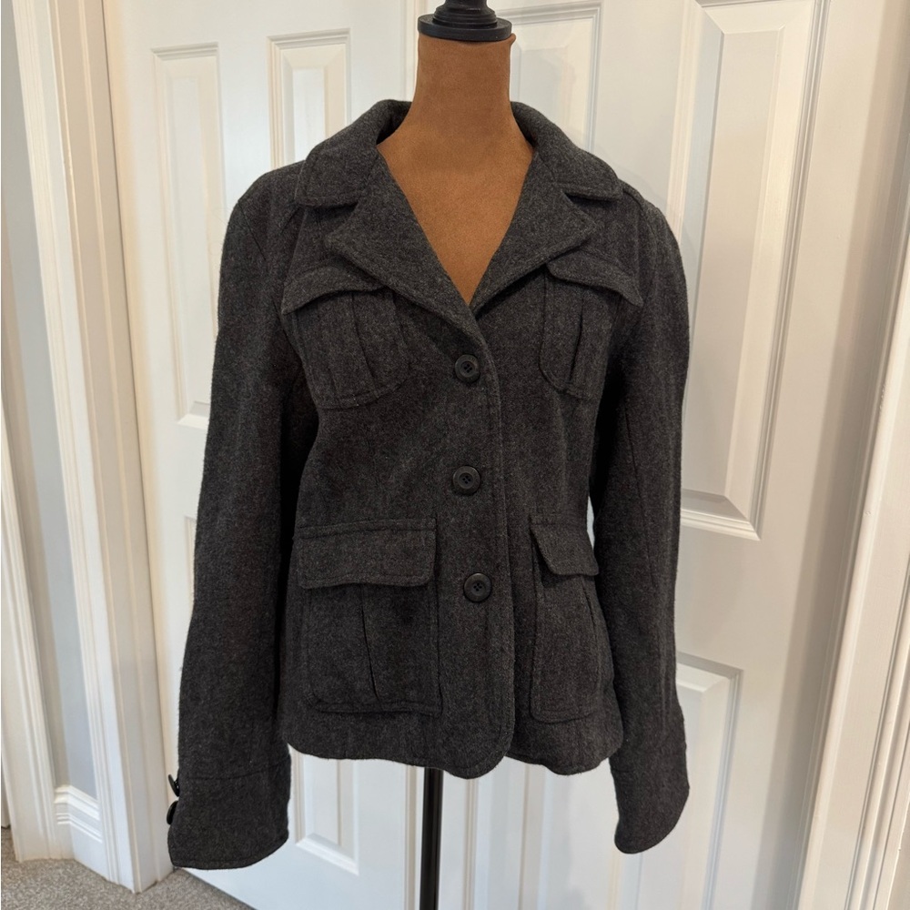 American Eagle Outfitters Charcoal Pea Coat